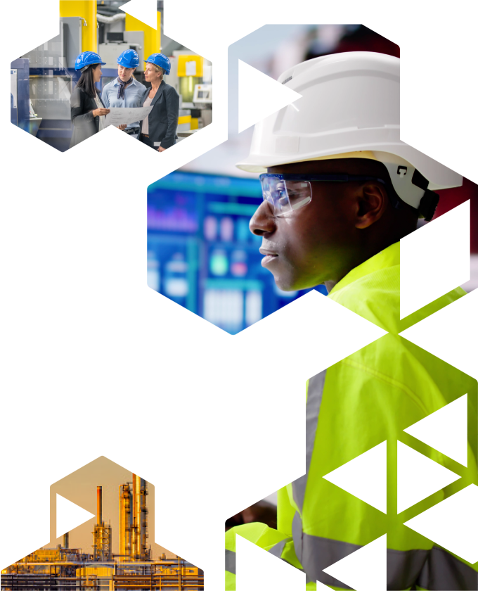 collage of industrial chemistry images